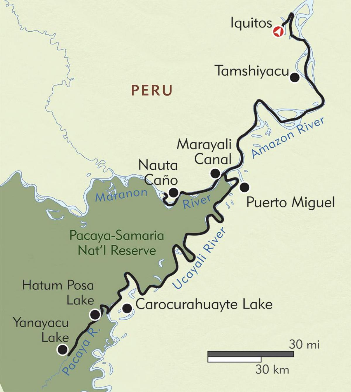 amazones Perú mapa