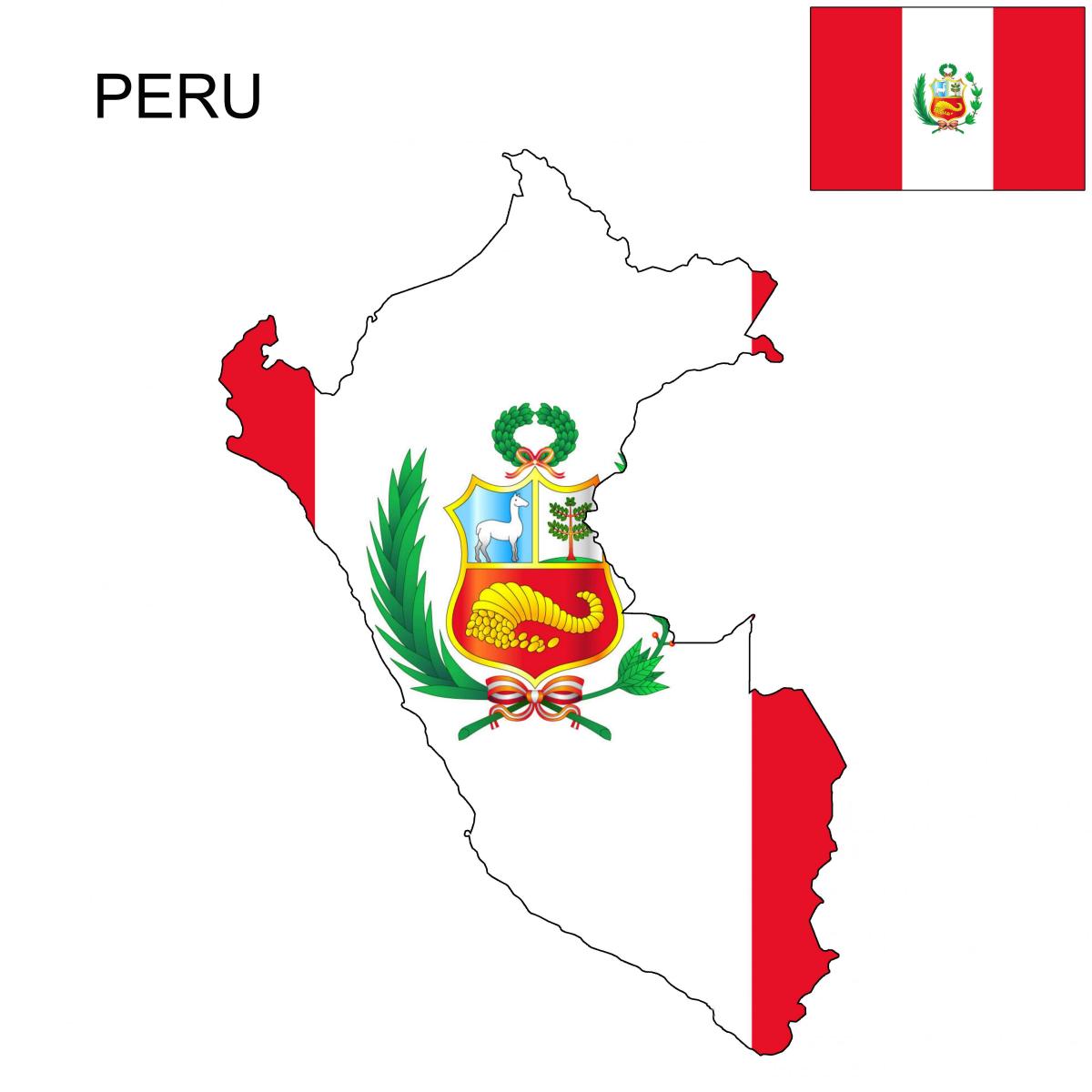 mapa del Perú bandera