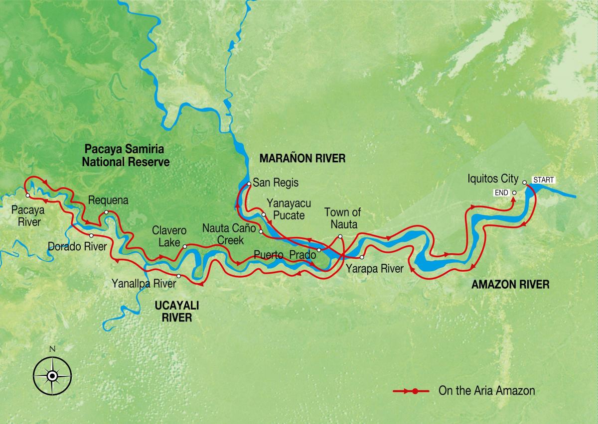 mapa del riu amazones Perú