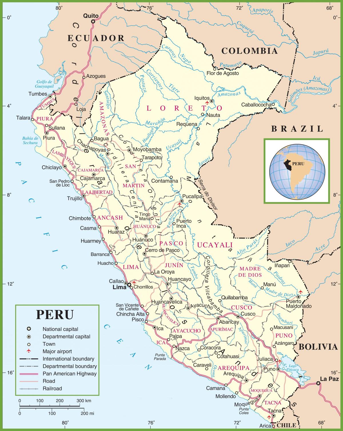 mapa de mapa polític del Perú
