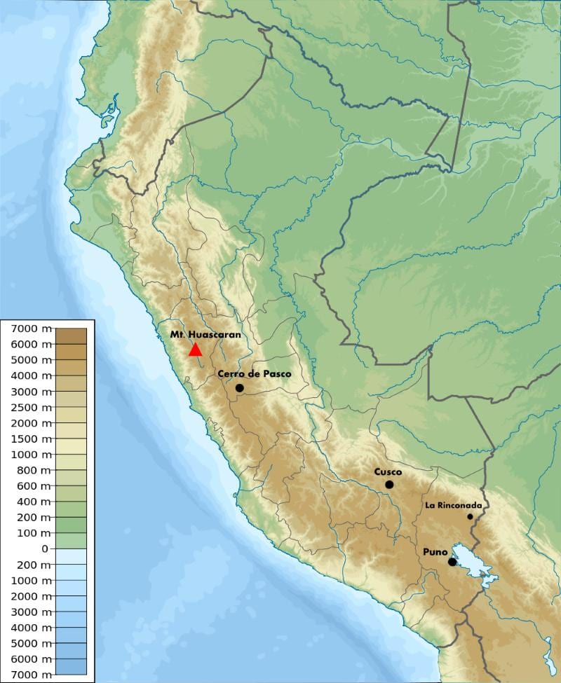 altitud mapa Perú