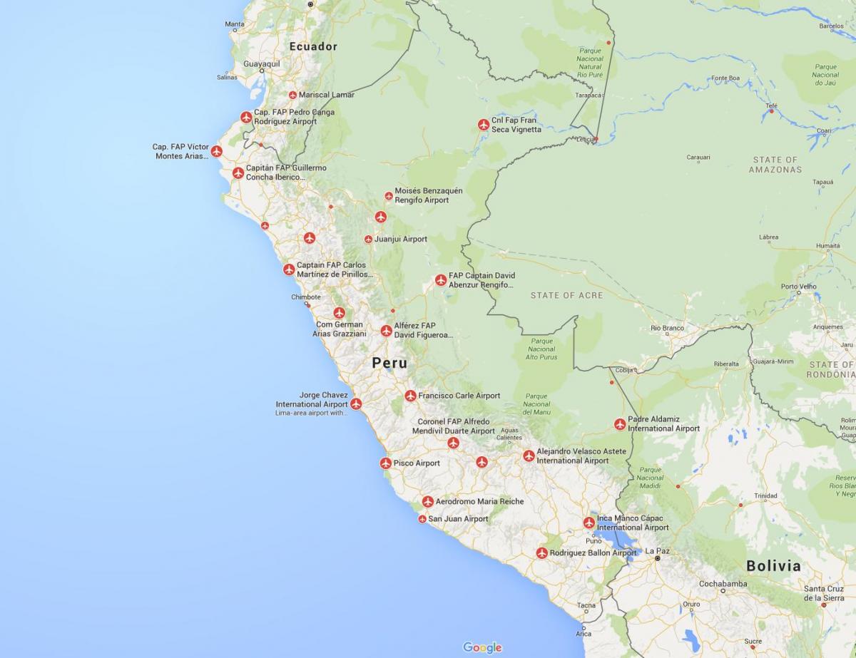 aeroports a Perú mapa