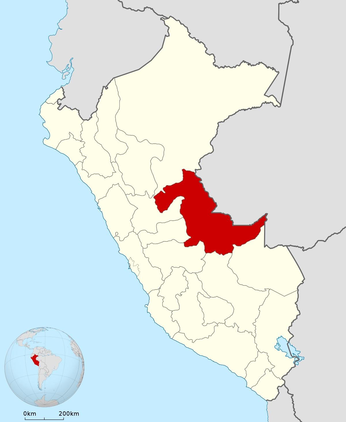 mapa de pucallpa Perú