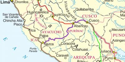 Mapa del cusco al Perú