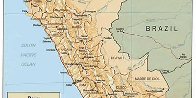 Mapa del Perú surf 