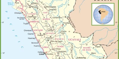 Mapa de mapa polític del Perú