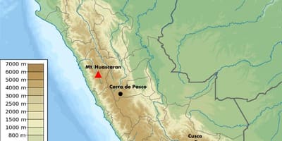 Altitud mapa Perú