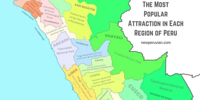Mapa del Perú atraccions turístiques