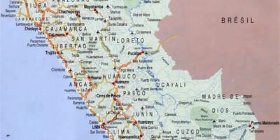 Mapa del Perú ciutats