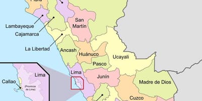 Mapa del Perú departaments