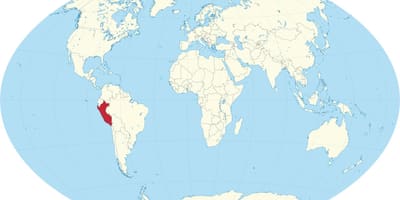 Perú país en el mapa del món