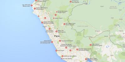 Aeroports a Perú mapa