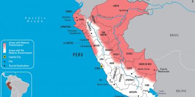 Mapa del Perú malària