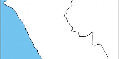 Perú en blanc mapa