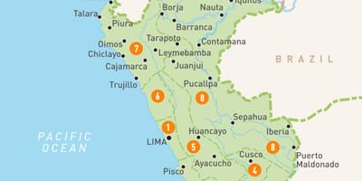 Mapa de trujillo del Perú